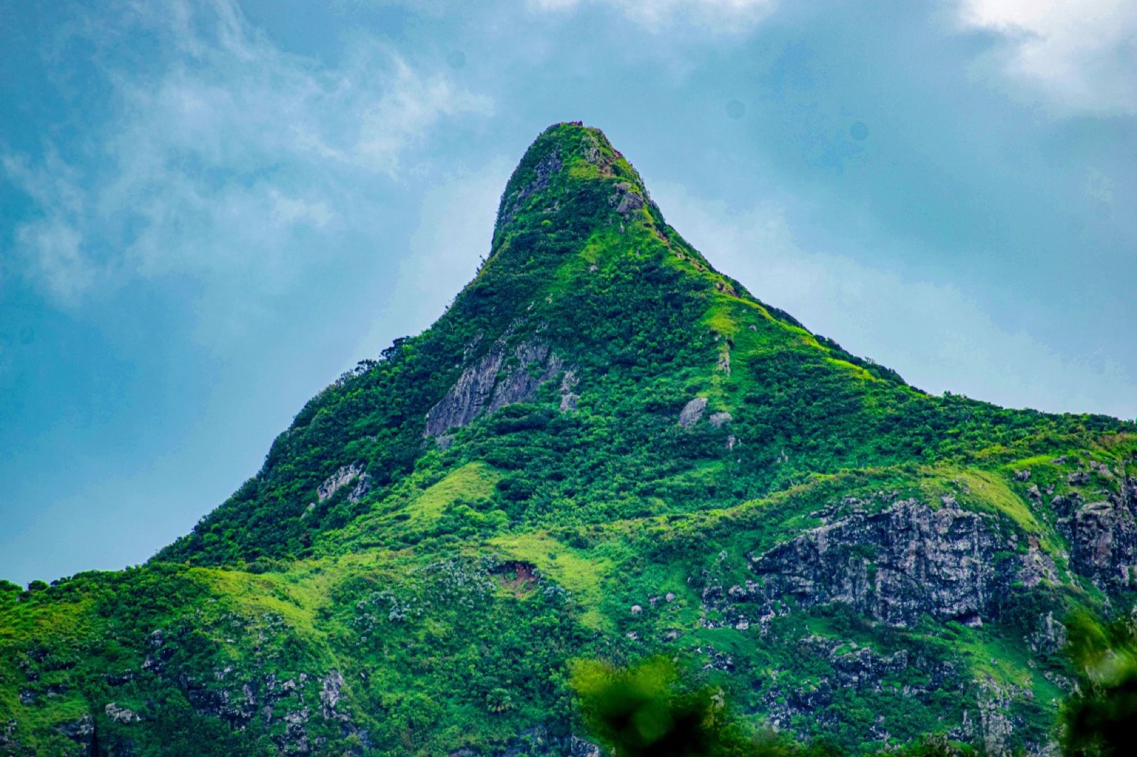 Le Pouce mountain peak in Mauritius